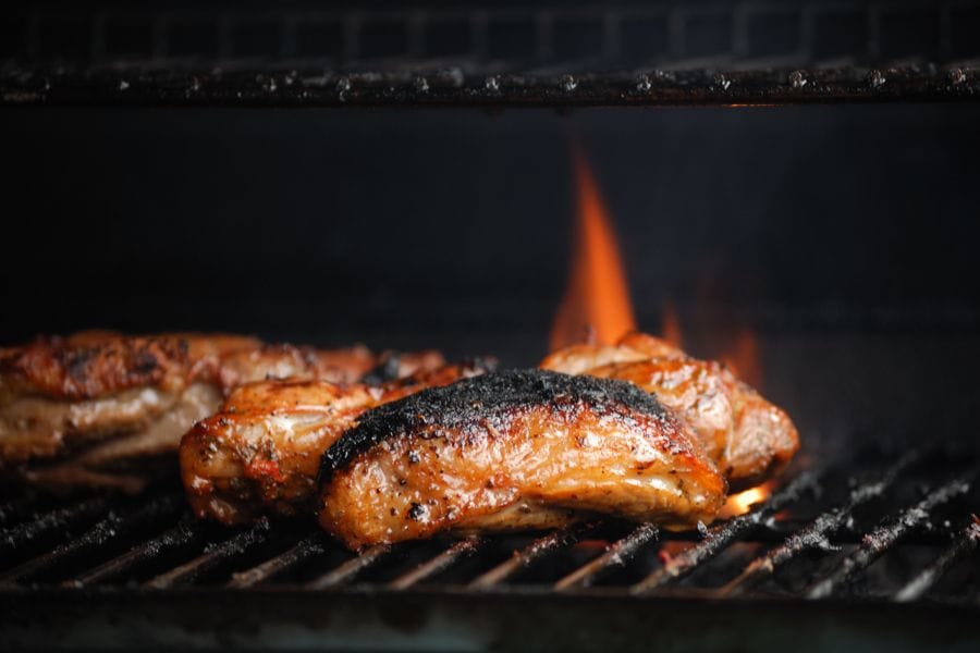 la carne che brucia subito